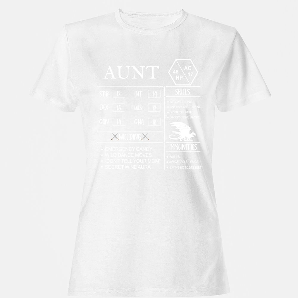 Aunt Stats Women's T-Shirt - White - 16