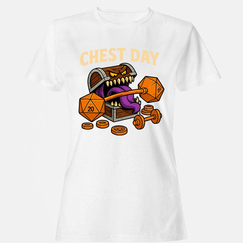 Chest Day Women's T-Shirt - White - 16