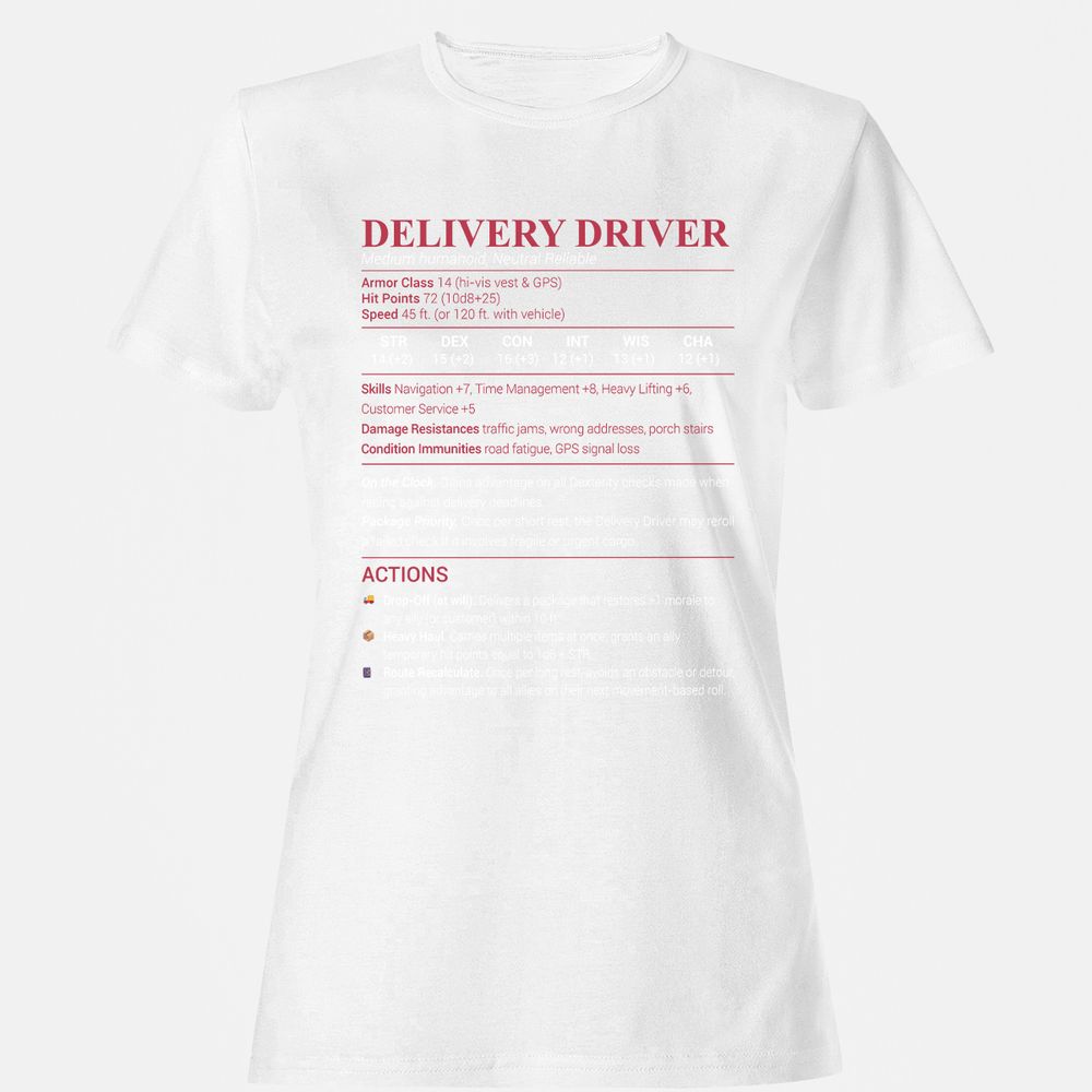 Delivery Driver Women's T-Shirt - White - 16