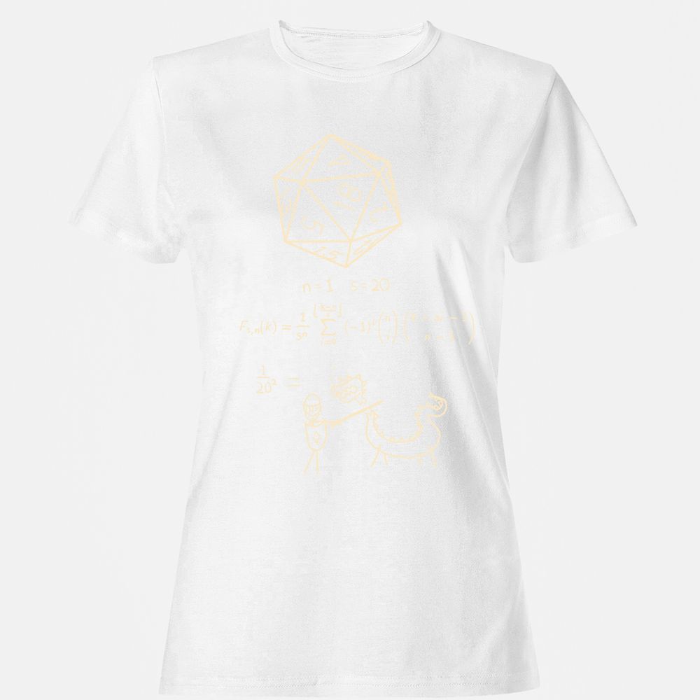 Science Of20 Sided Dice Women's T-Shirt - White - 16