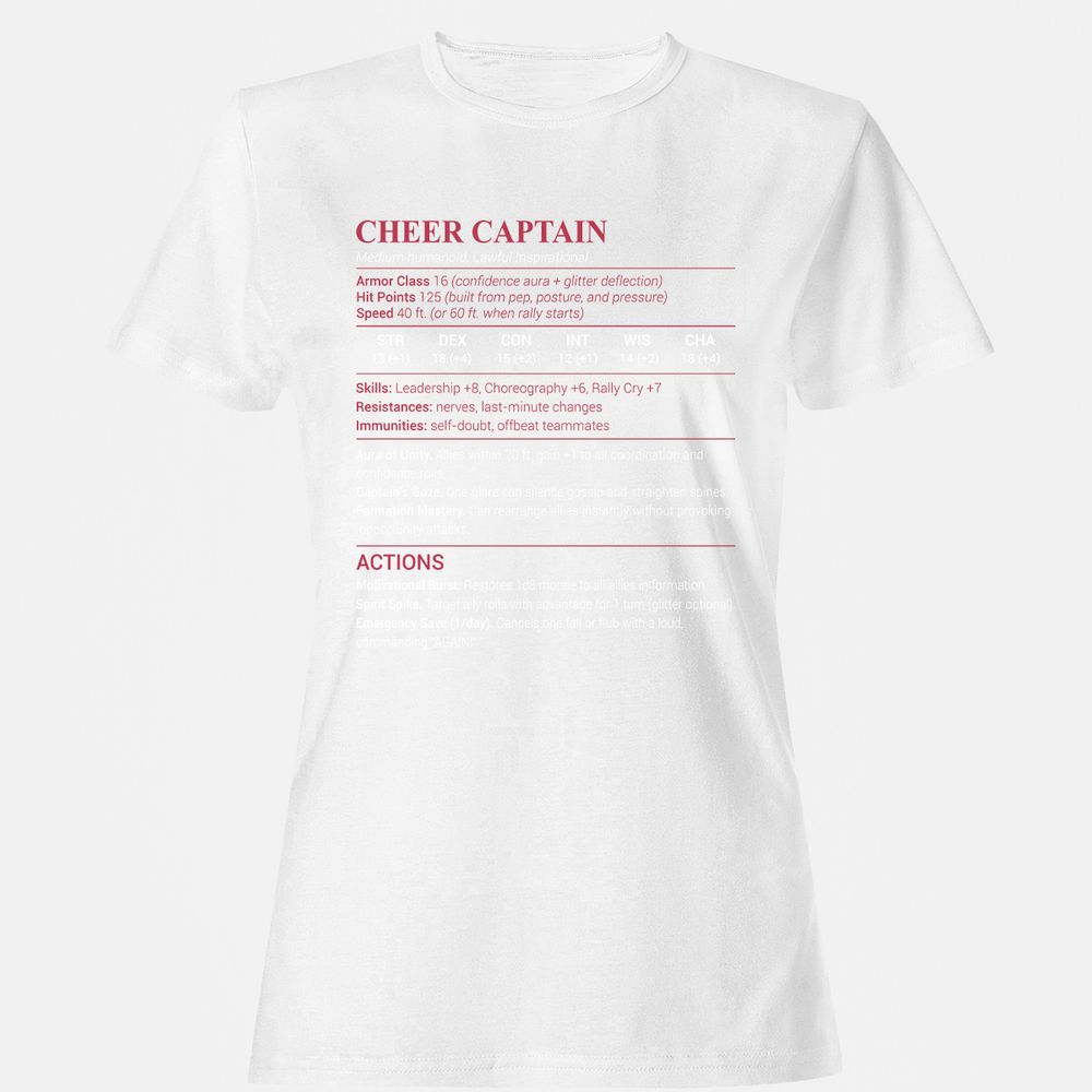 Cheer Captain Women's T-Shirt - White - 16