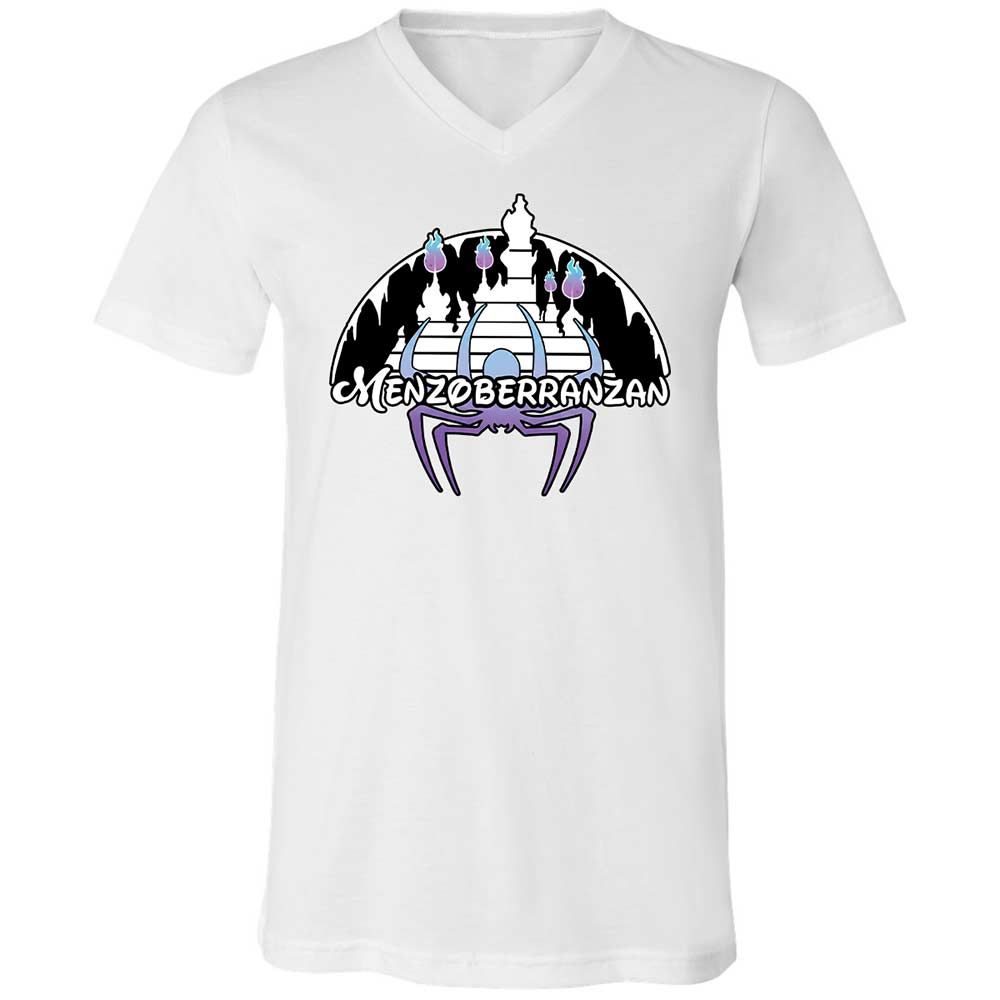 Menzoberranzan Unisex V-Neck T-Shirt - White - 16