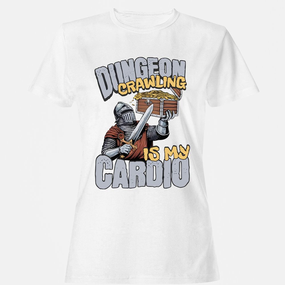 Dungeon Crawling Is My Cardio Women's T-Shirt - White - 16