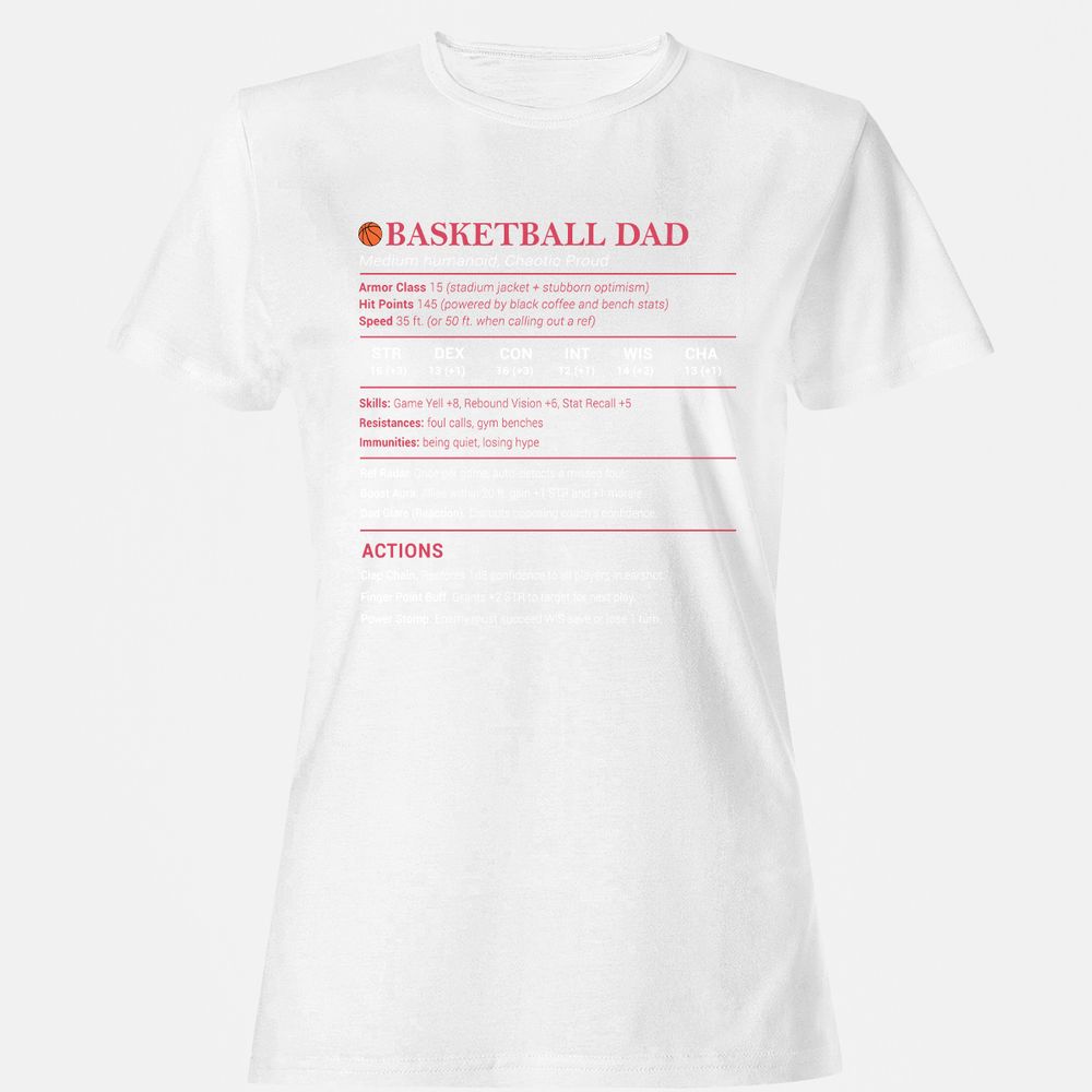 Basketball Dad Women's T-Shirt - White - 16
