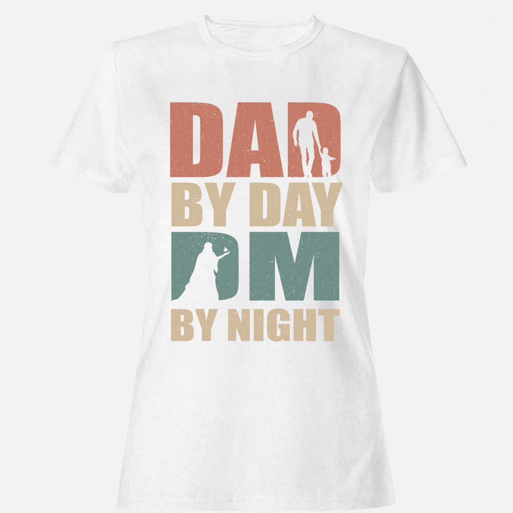 Dad By Day DM By Night - White - 16