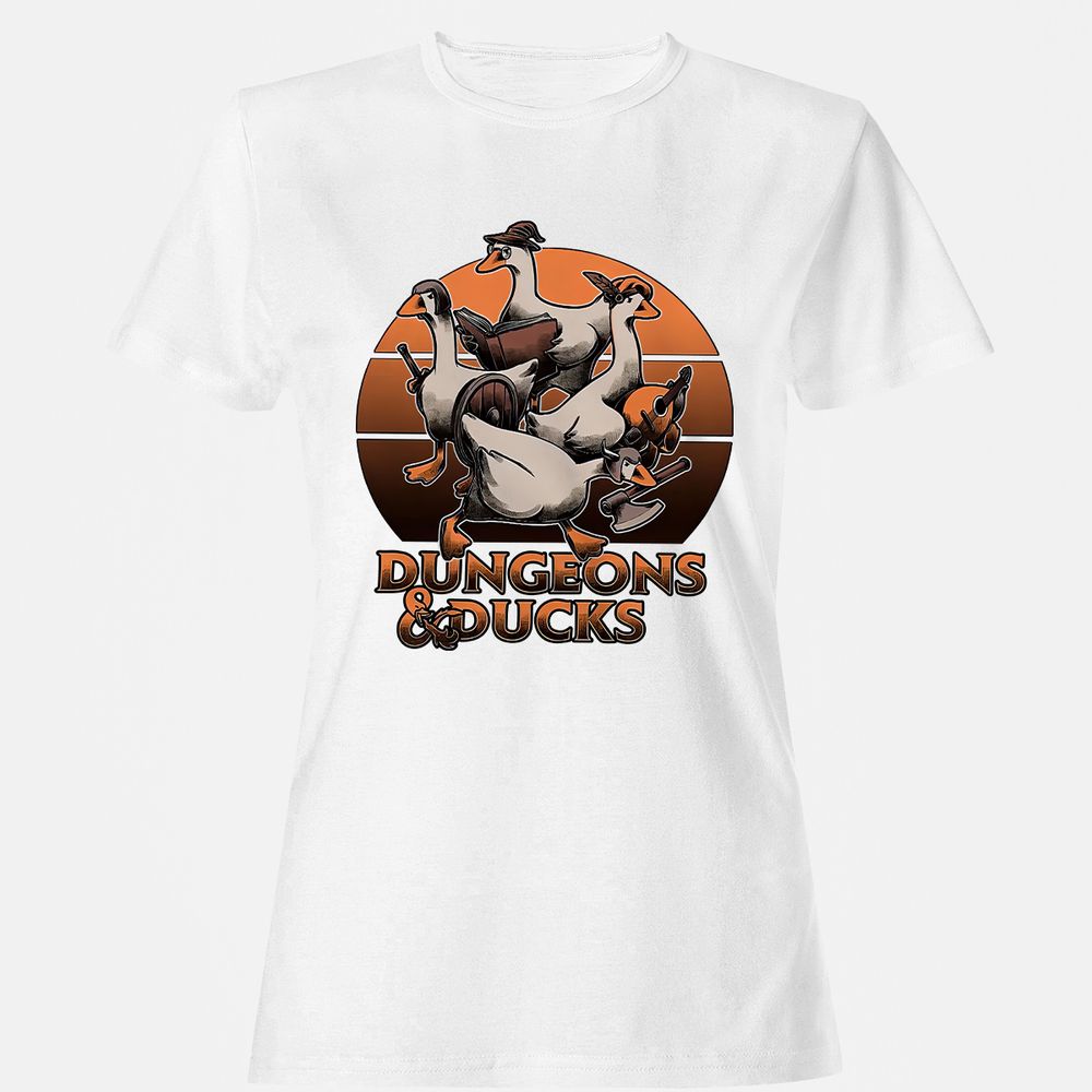 Dungeons And Ducks Women's T-Shirt - White - 16