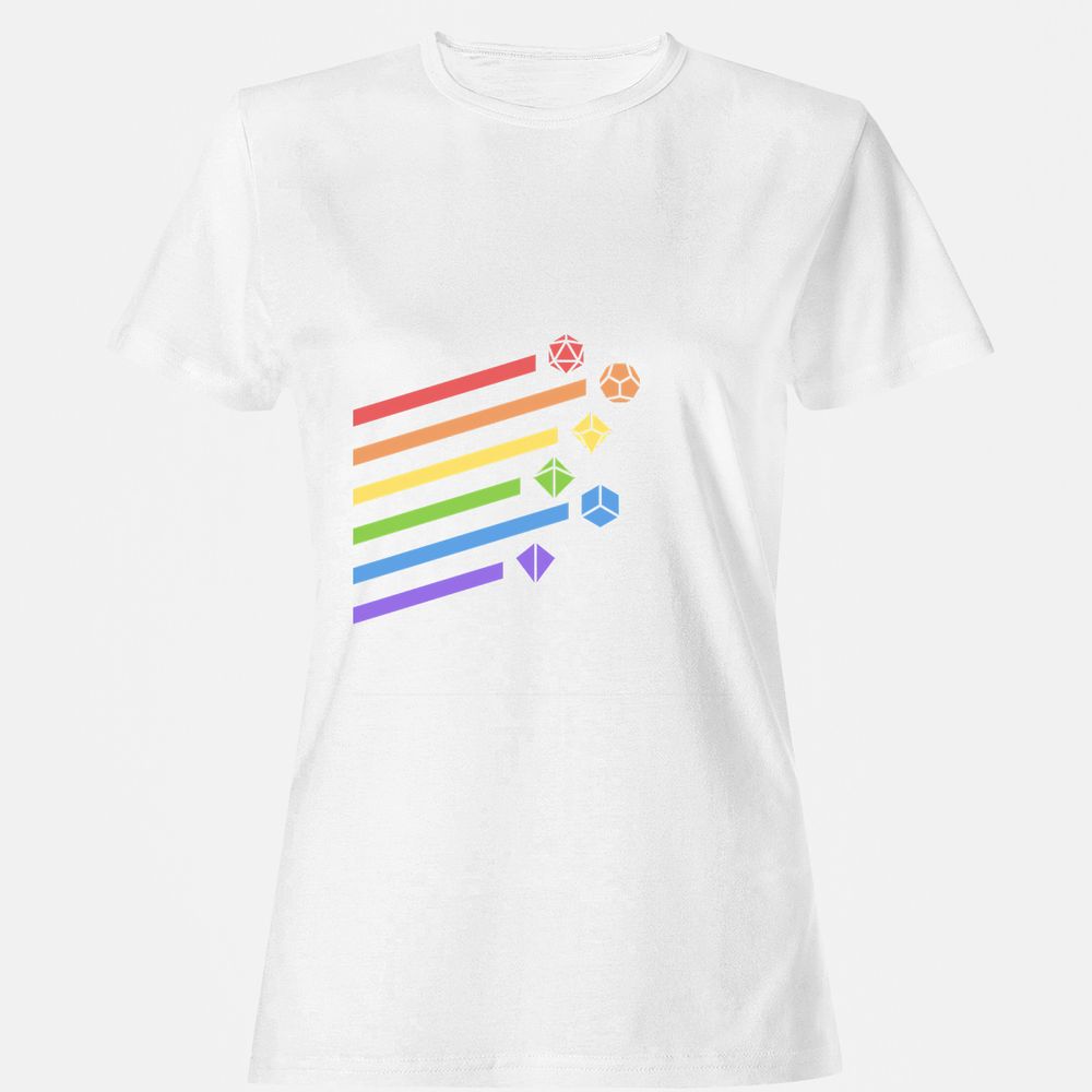Rainbow Dice Set Women's T-Shirt - White - 16