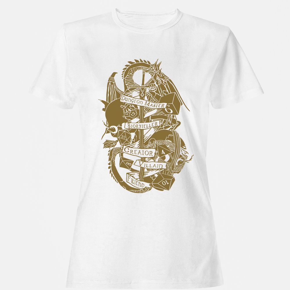 Dungeon Master Dragon Women's T-Shirt - White - 16