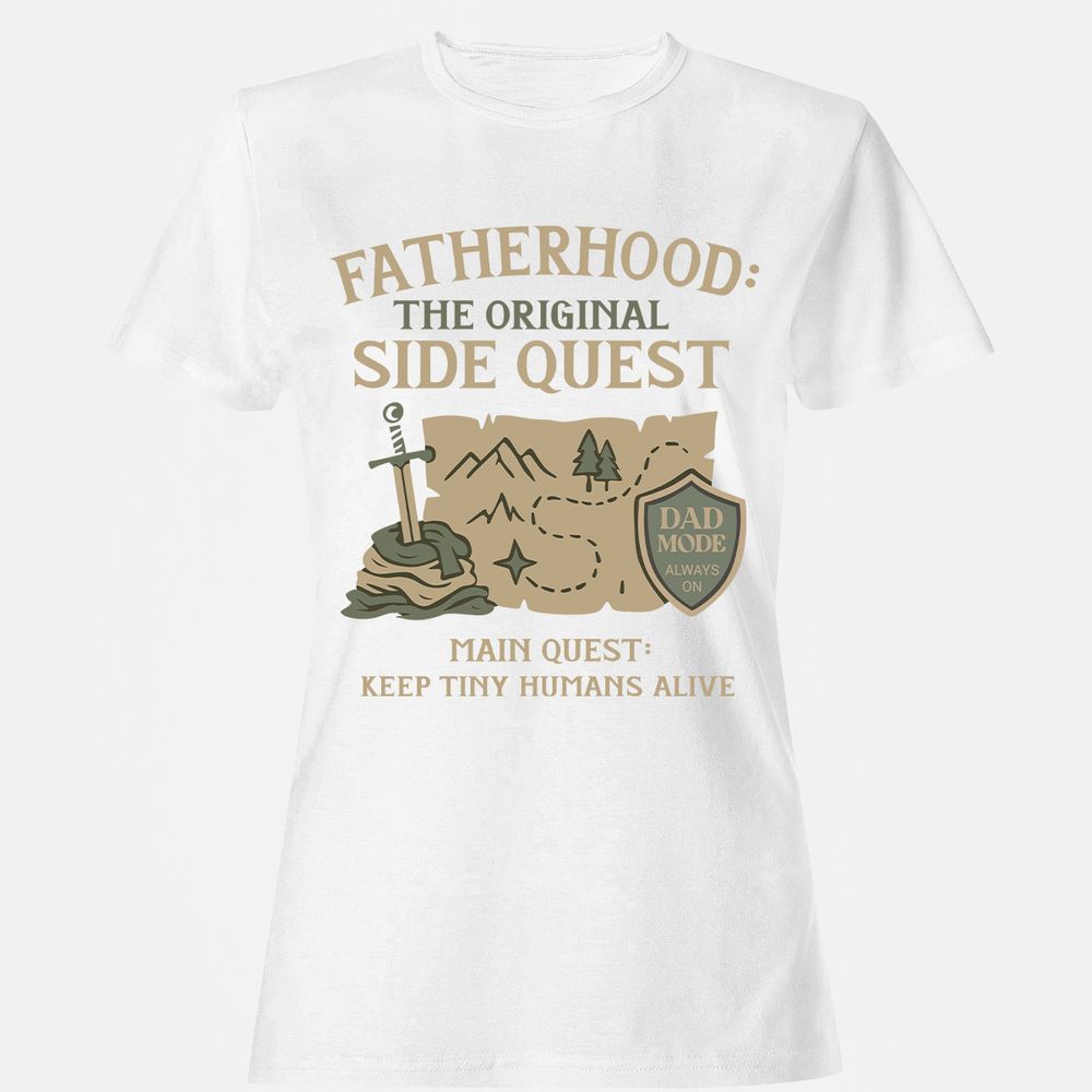Fatherhood The Original Side Quest Women's T-Shirt - White - 16