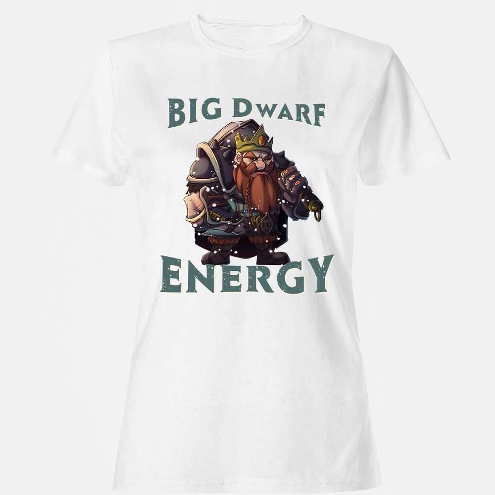 Big Dwarf Energy Women's T-Shirt - White - 16