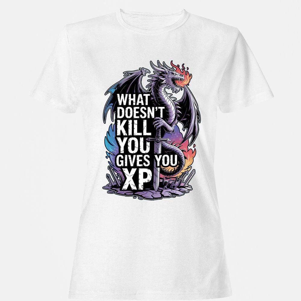 What Doesn't Kill You Dragon Women's T-Shirt - White - 16