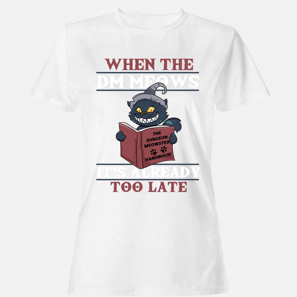 When The DM Meow Women's T-Shirt - White - 16