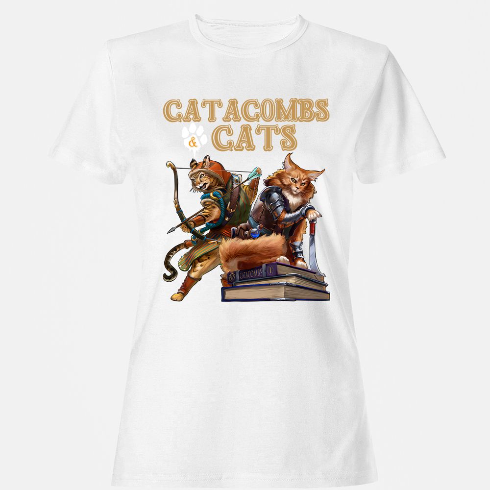 Catacombs & Cats Women's T-Shirt - White - 16