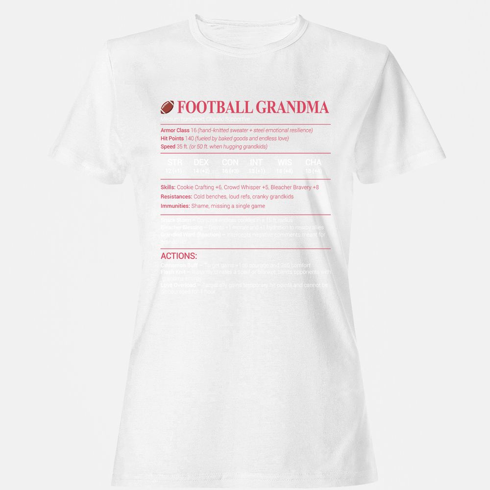 Football Grandma Women's T-Shirt - White - 16