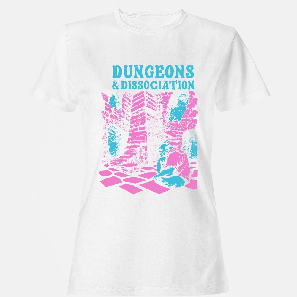 Dungeons And Dissociation Women's T-Shirt - White - 16