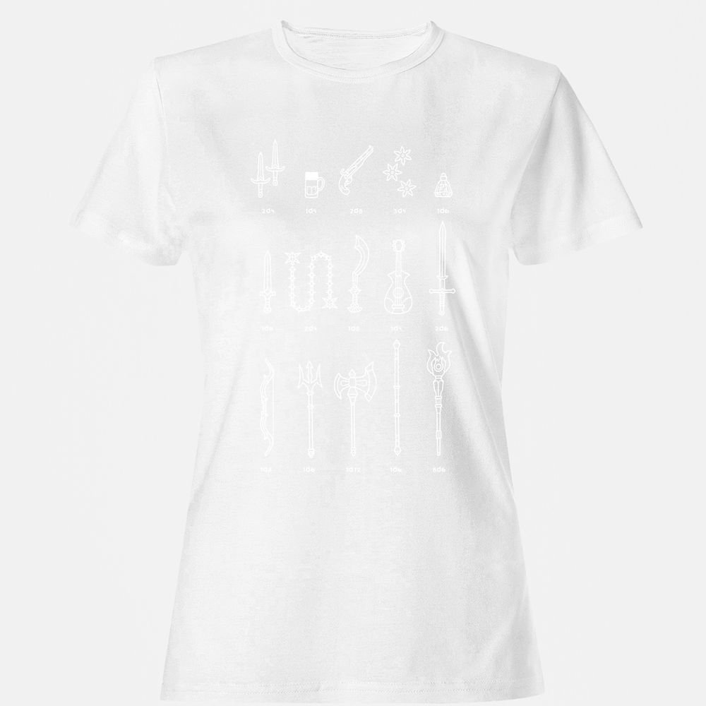 Damage Dealer RPG Women's T-Shirt - White - 16