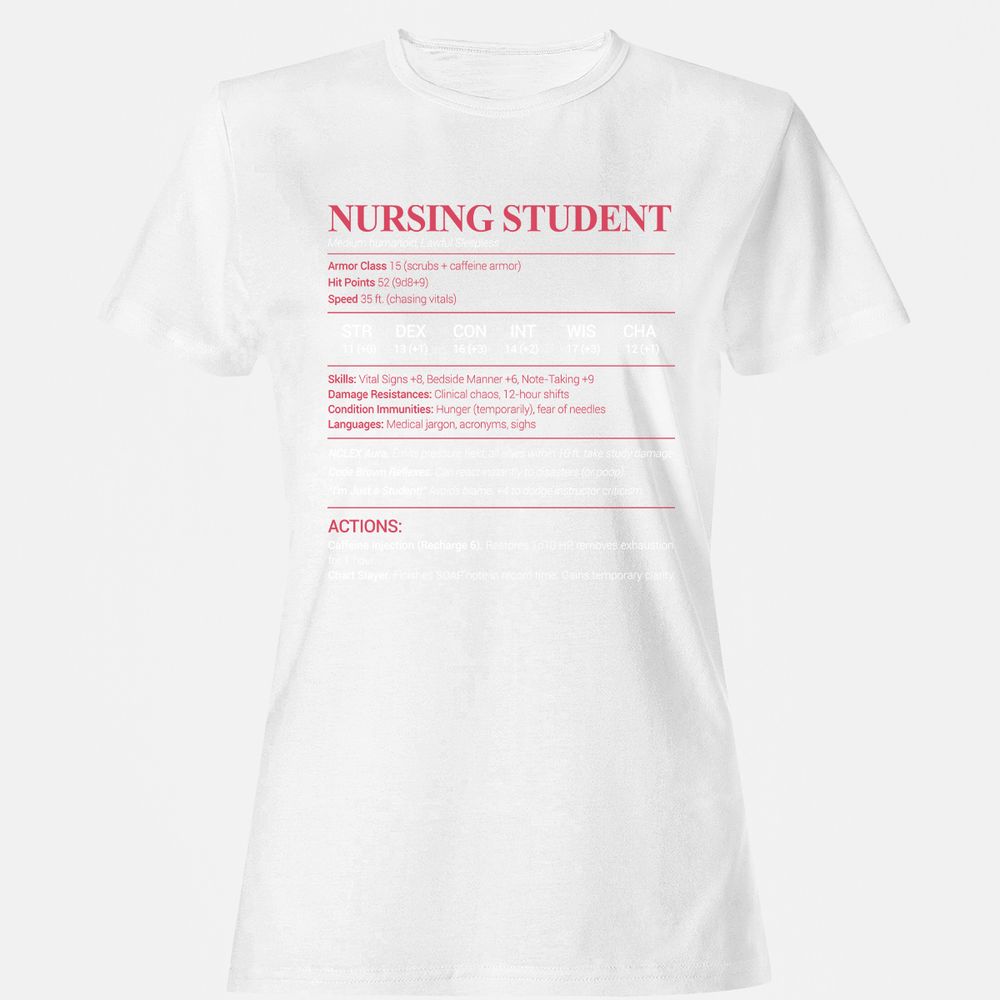 Nursing Student Women's T-Shirt - White - 16