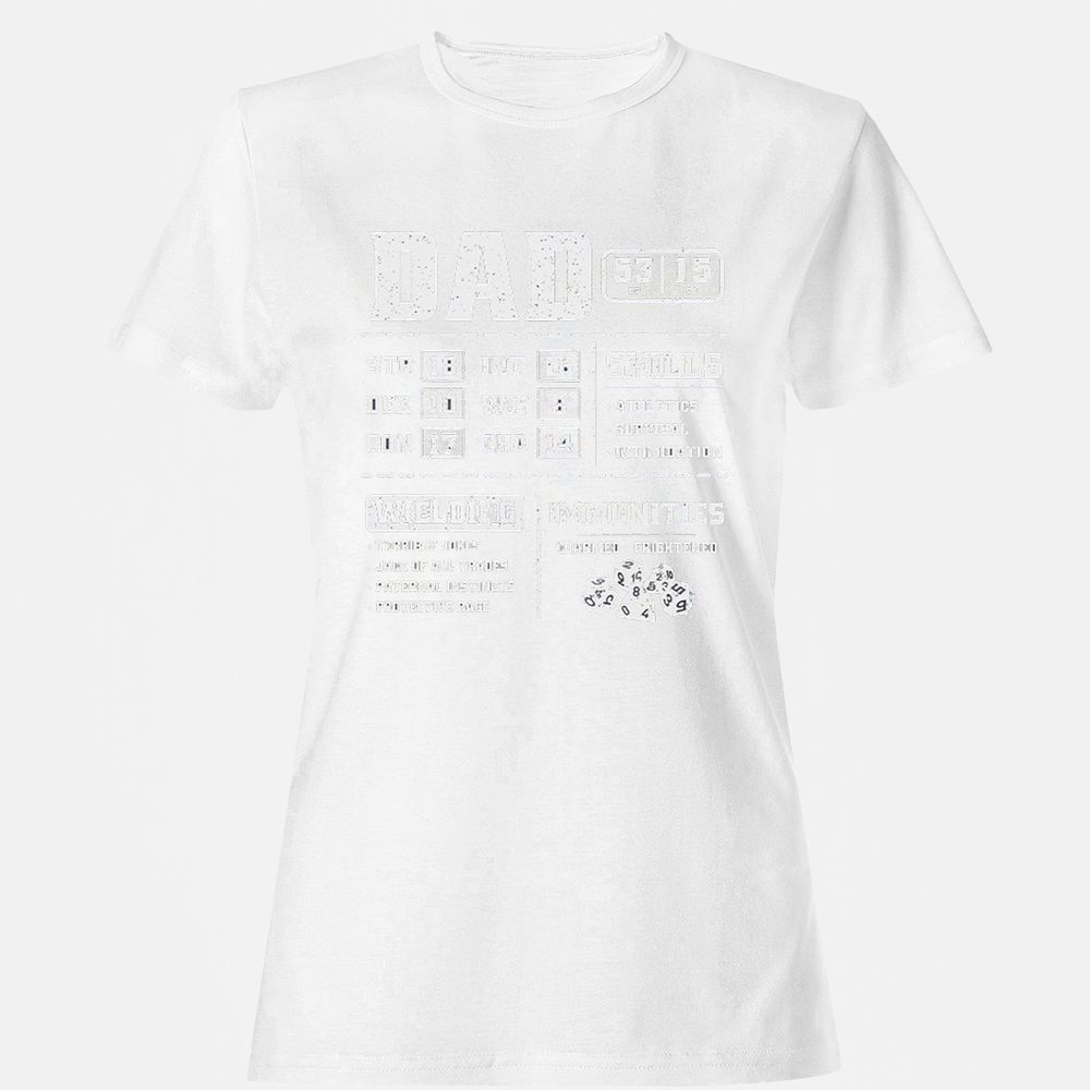 Dad Stat Block 2 Women's T-Shirt - White - 16
