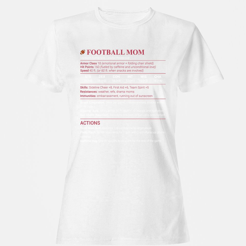 Football Mom Women's T-Shirt - White - 16