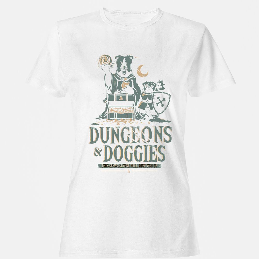 Dungeons & Doggies Women's T-Shirt - White - 16