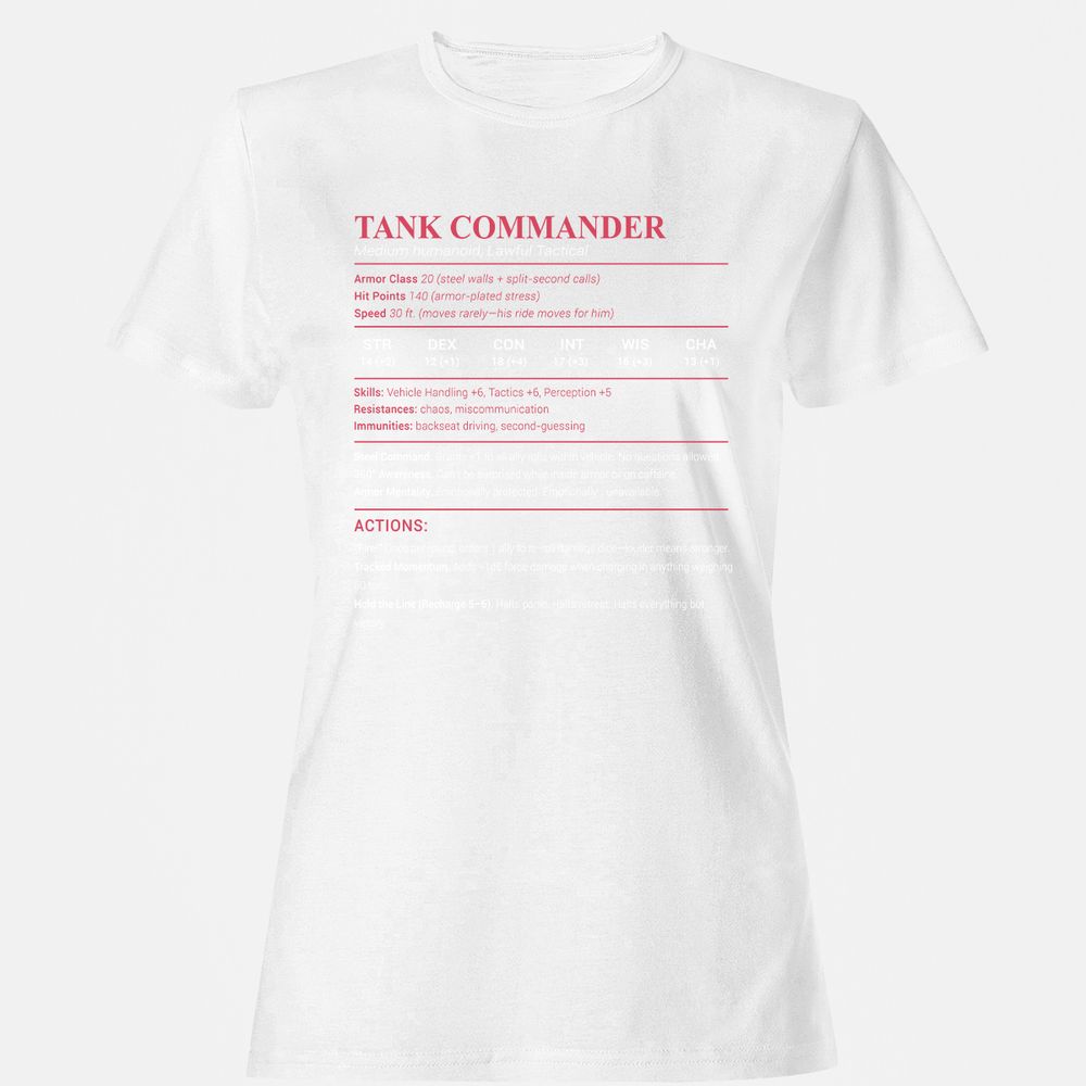 Tank Commander Women's T-Shirt - White - 16