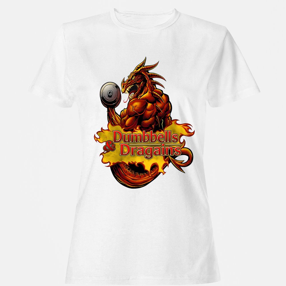 Dumbbells & Dragains Women's T-Shirt - White - 16