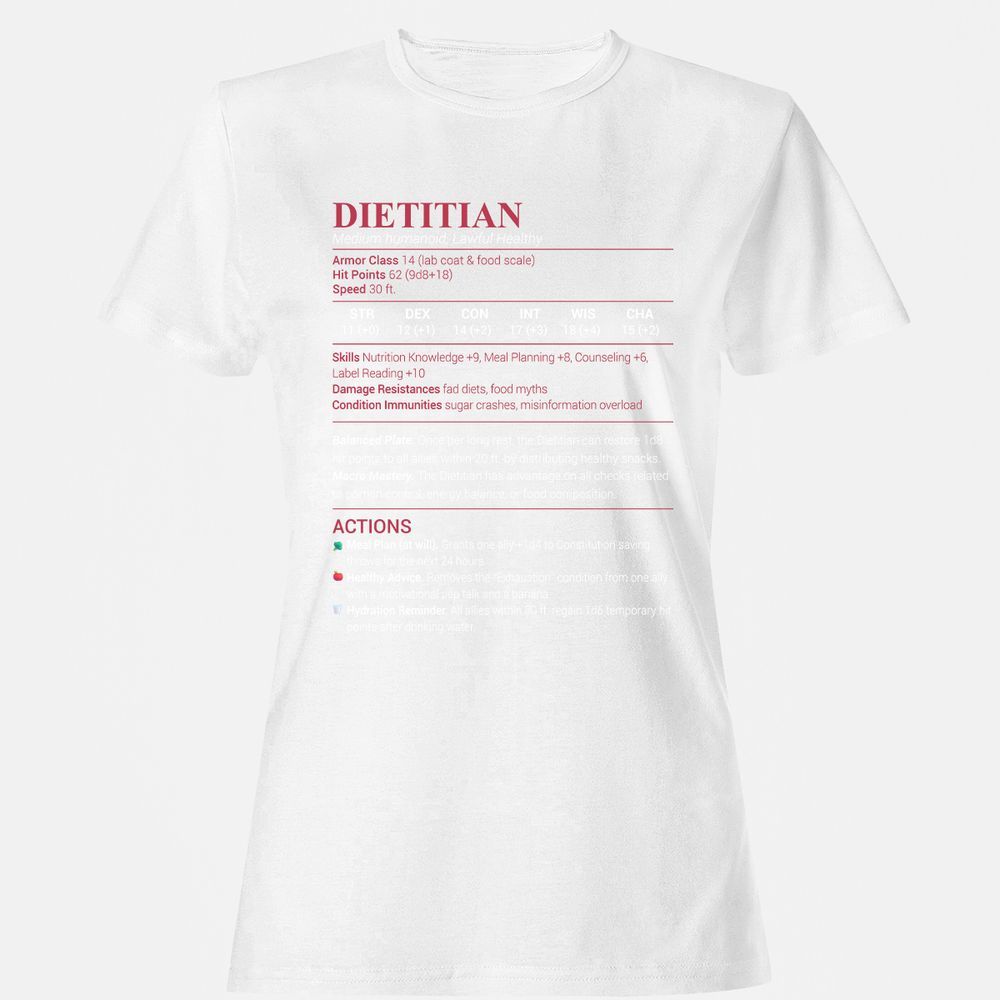 Dietitian Women's T-Shirt - White - 16