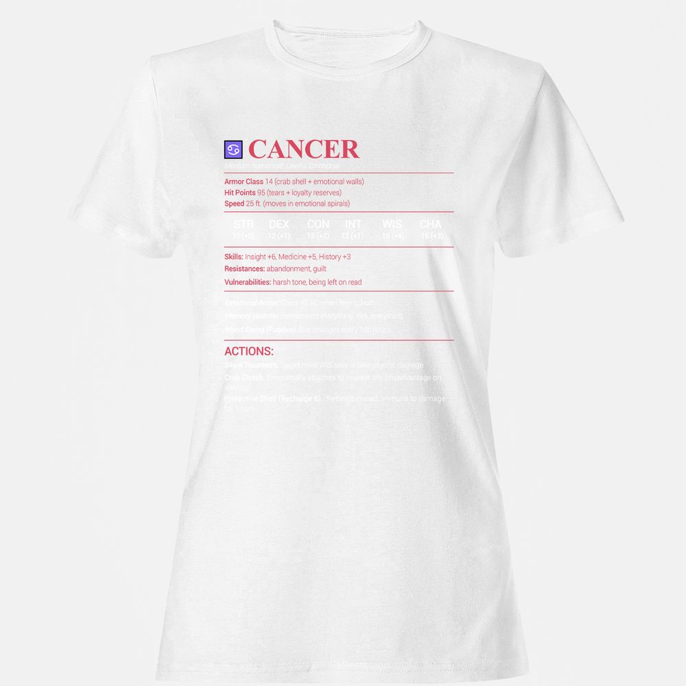 Cancer Stats Women's T-Shirt - White - 16
