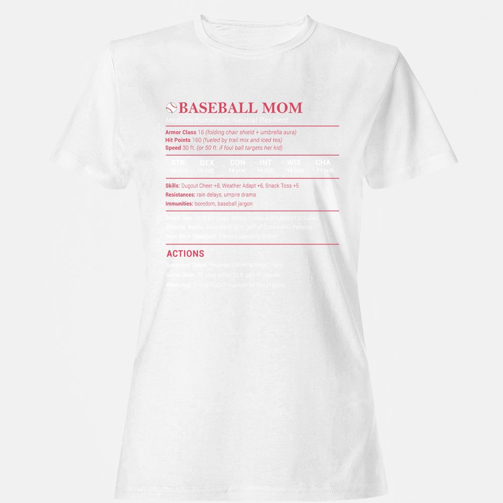 Baseball Mom Women's T-Shirt - White - 16