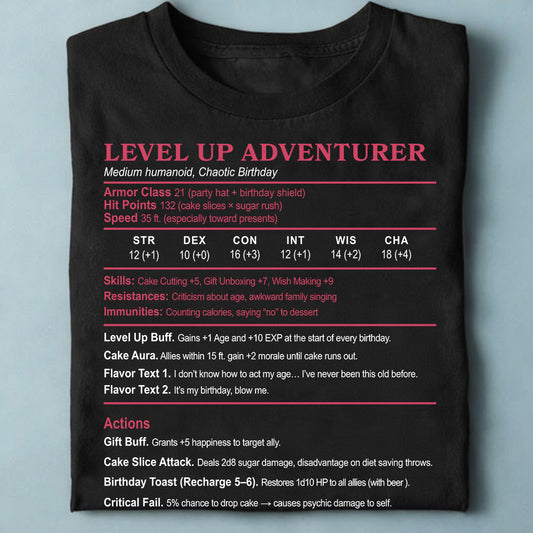Level Up Adventurer Classic Unisex T-Shirt