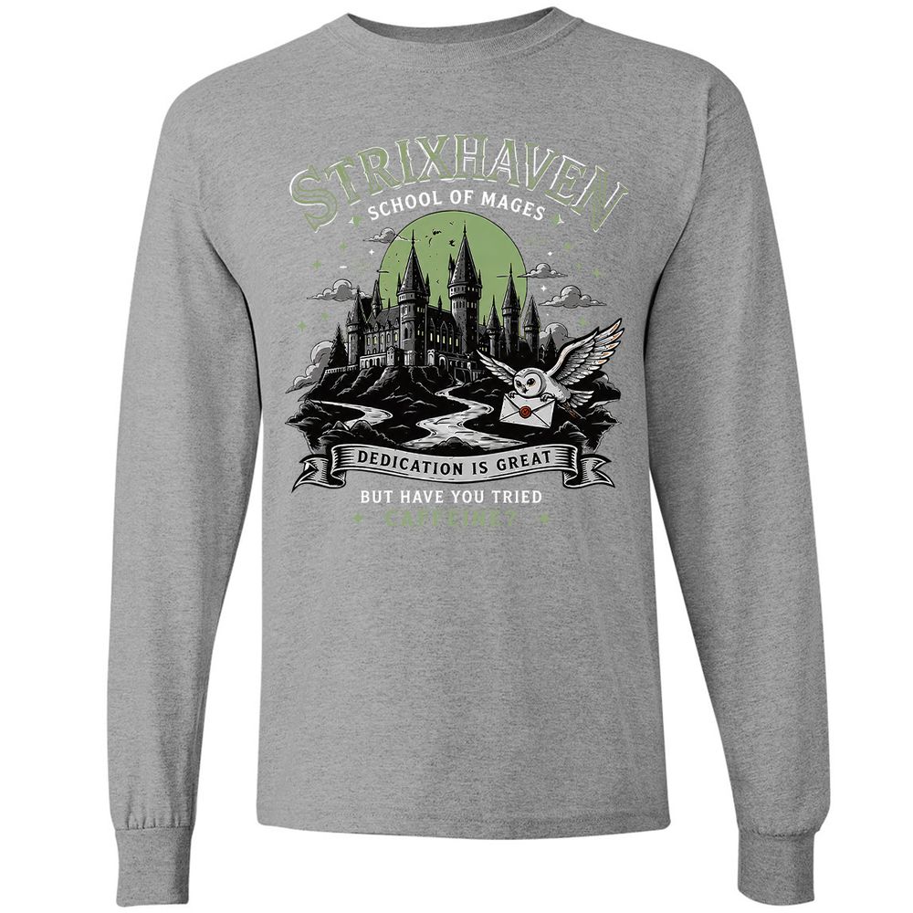 Strixhaven - School Of Mages Long Sleeve T-Shirt - Sport Grey - 19