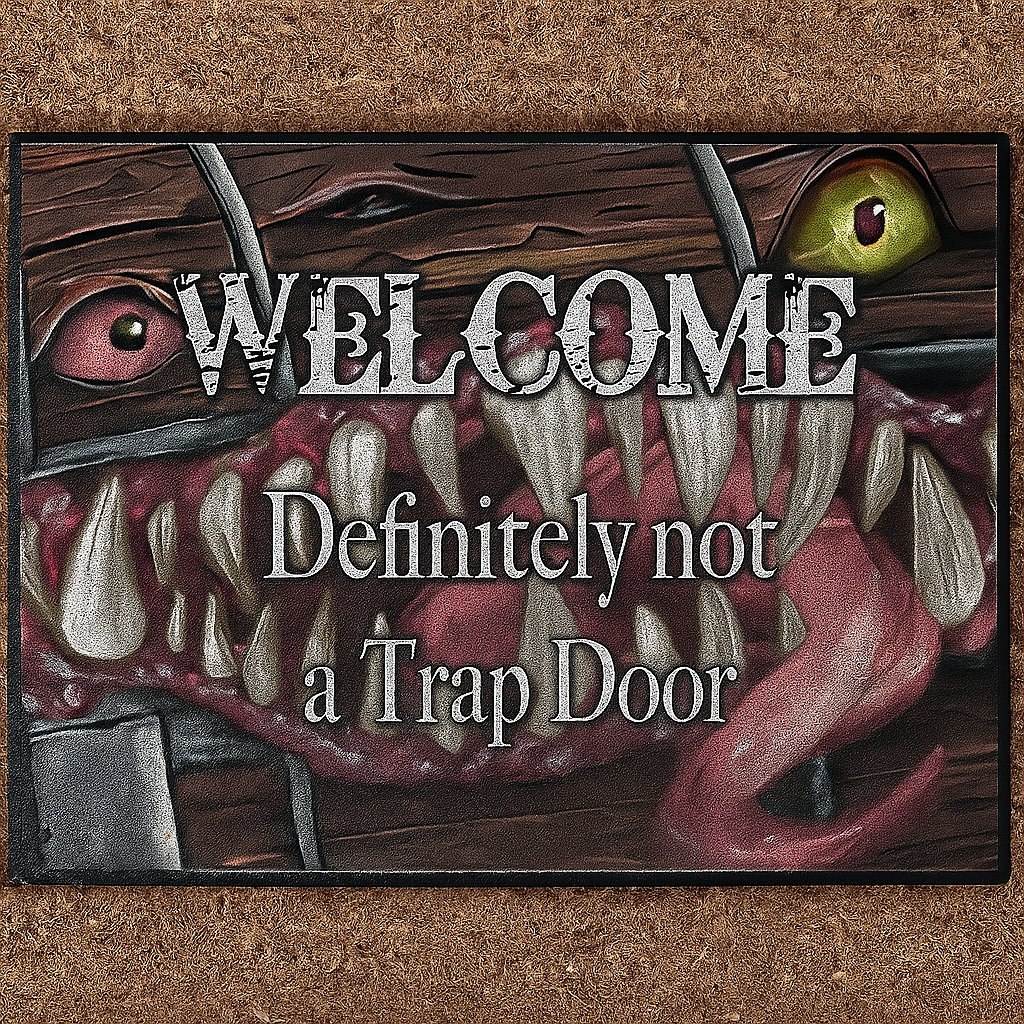 Welcome Not A Trap Door Doormat