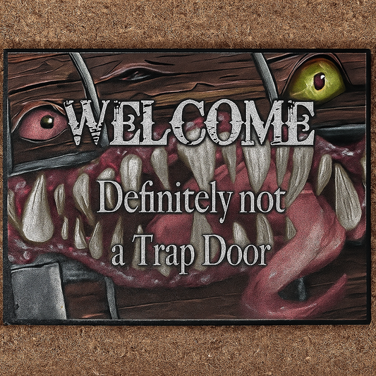 Welcome Not A Trap Door Doormat