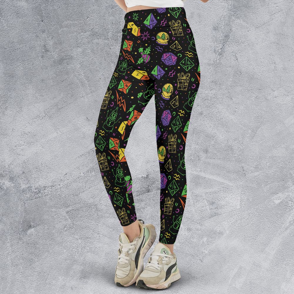 Christmas Role Playing Dice Legging -  - 1
