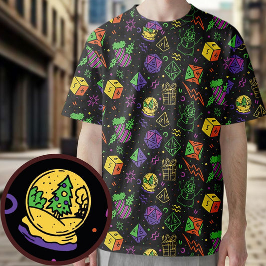 Christmas Role Playing Dice All-Over Print Unisex T-Shirt -  - 1