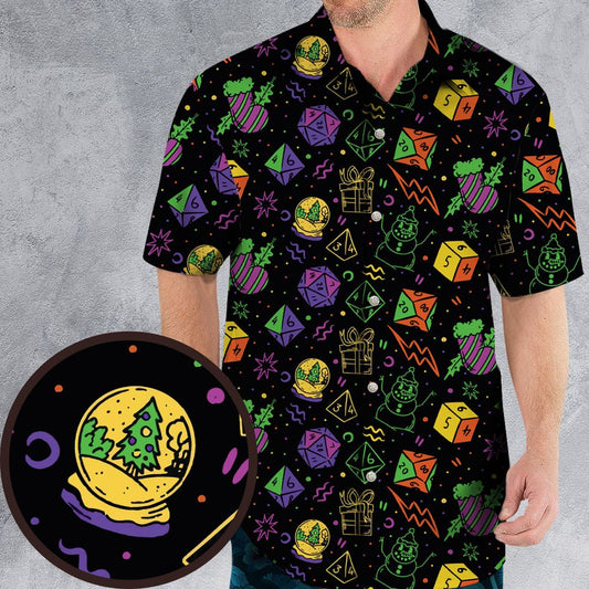 Christmas Role Playing Dice Hawaiian Shirt -  - 1