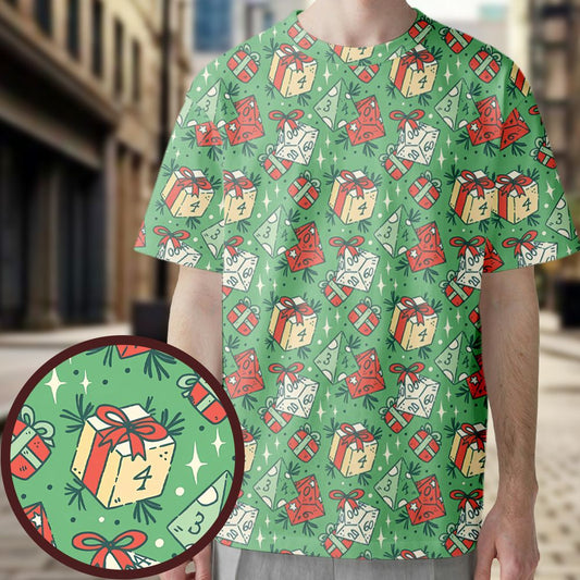 Christmas Dice Gift All-Over Print Unisex T-Shirt -  - 1