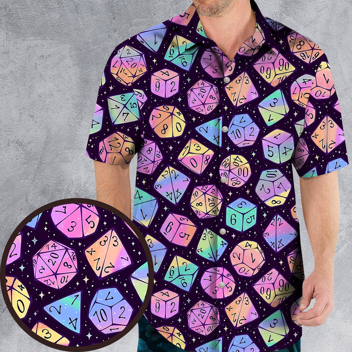 Magic Dice Dark Rainbow Hawaiian Shirt