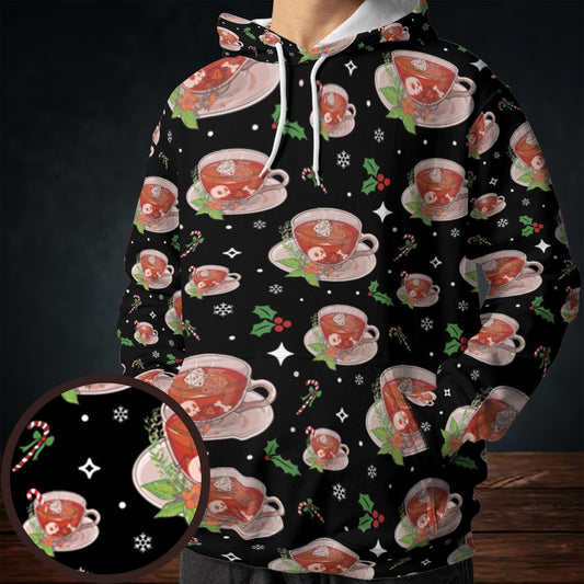 Cute DnD Christmas Tea All-over Print Hoodie -  - 1