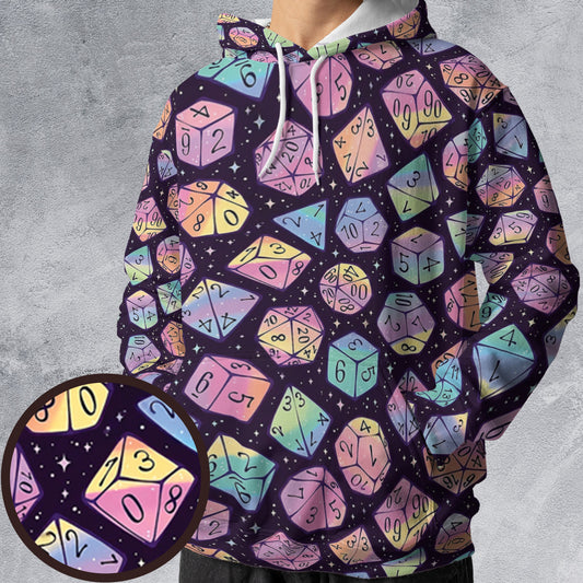 Magic Dice Dark Rainbow All-over Print Hoodie