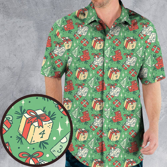 Christmas Dice Gift Hawaiian Shirt -  - 1