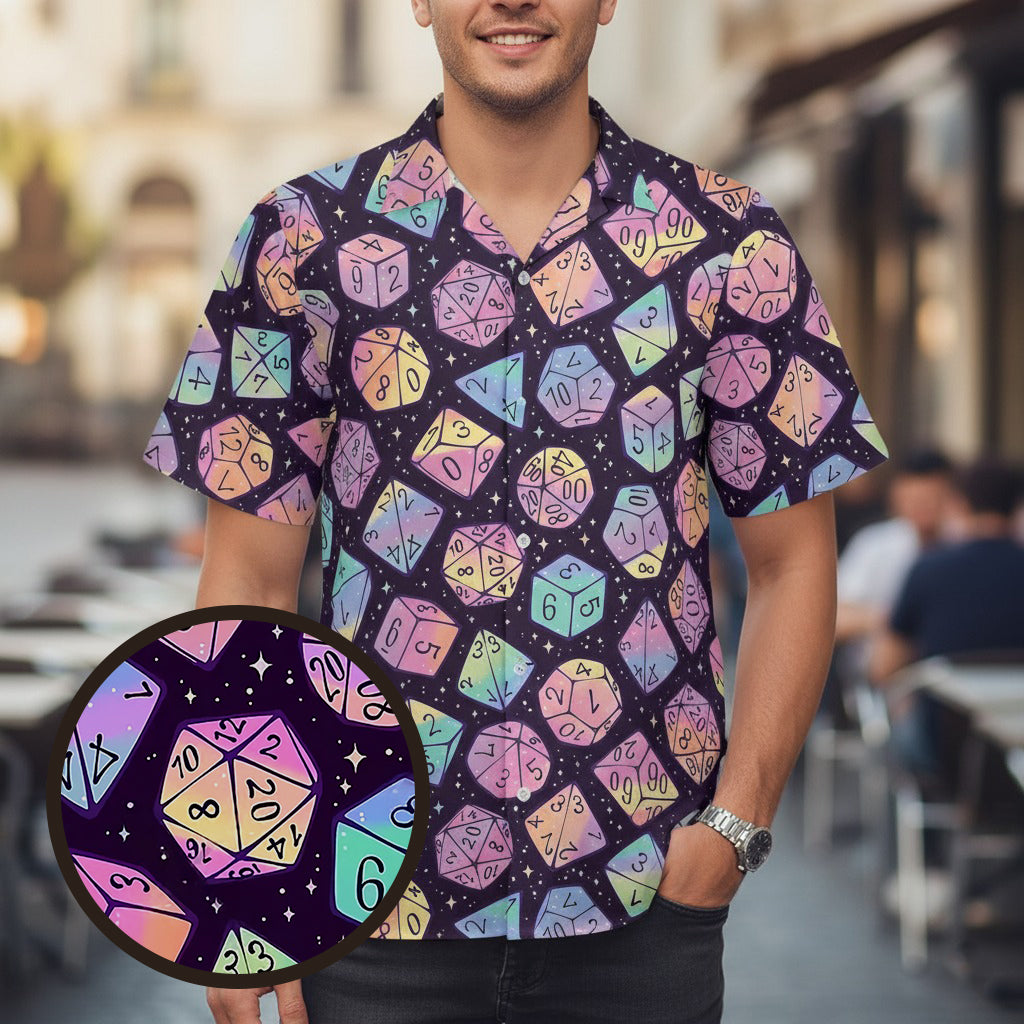 Magic Dice Dark Rainbow Button Down Shirt