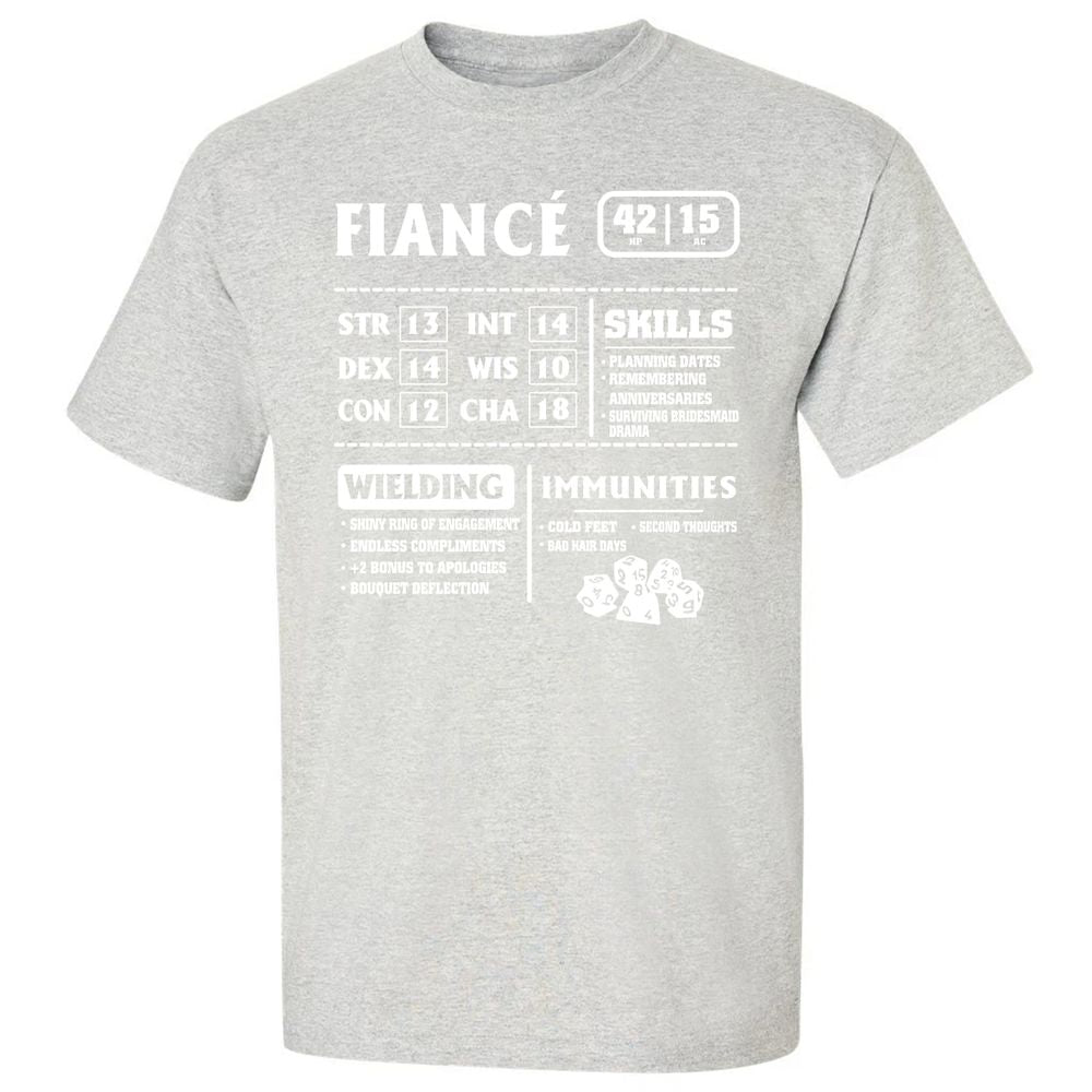 Fiance Stats Classic Unisex T-Shirt - Ash - 2