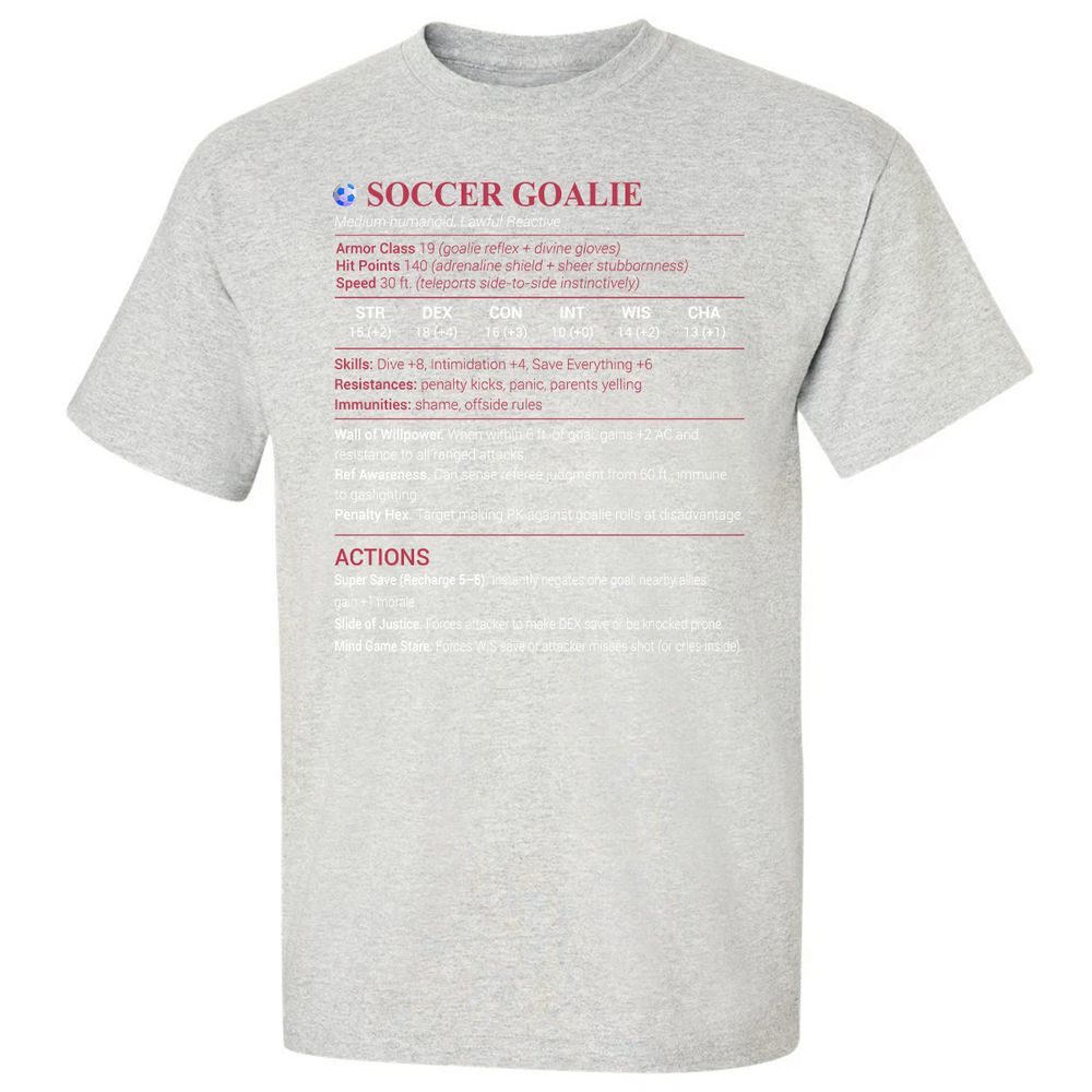 Soccer Goalie Classic Unisex T-Shirt - Ash - 2