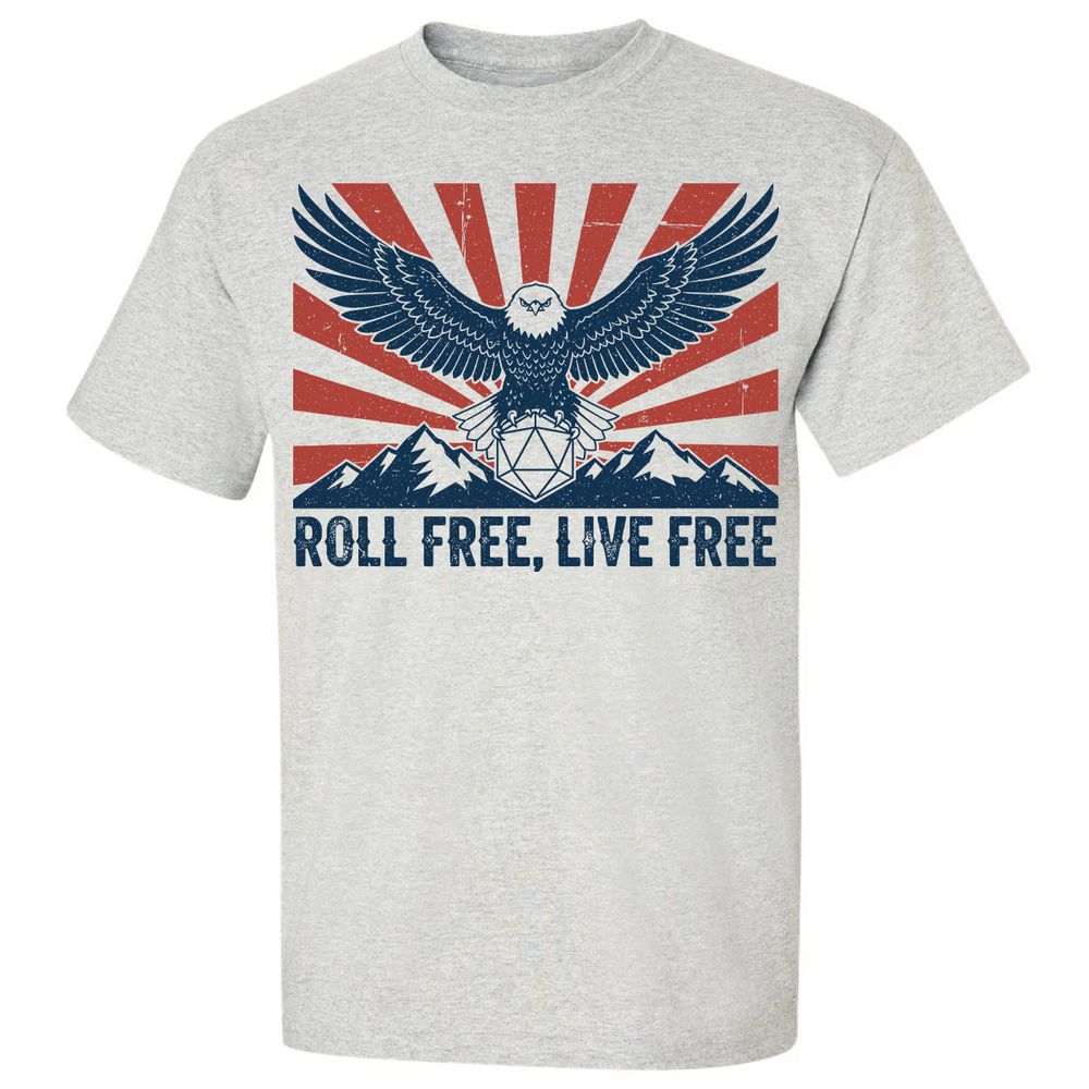 Roll Free, Live Free Classic Unisex T-Shirt - Ash - 2