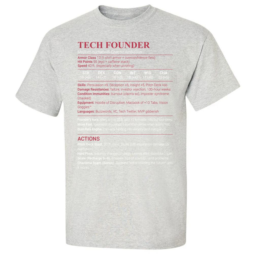 Tech Founder Classic Unisex T-Shirt - Ash - 2