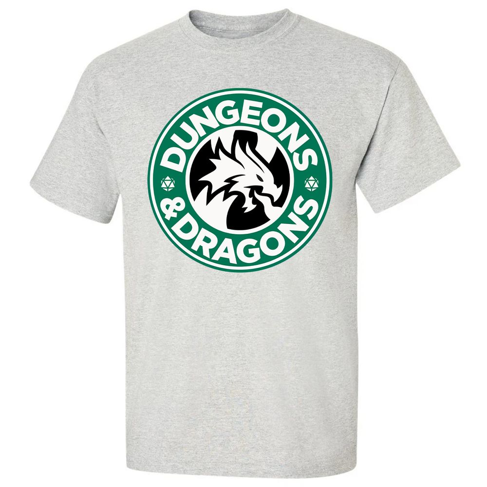D&D Coffee Classic Unisex T-Shirt - Ash - 2