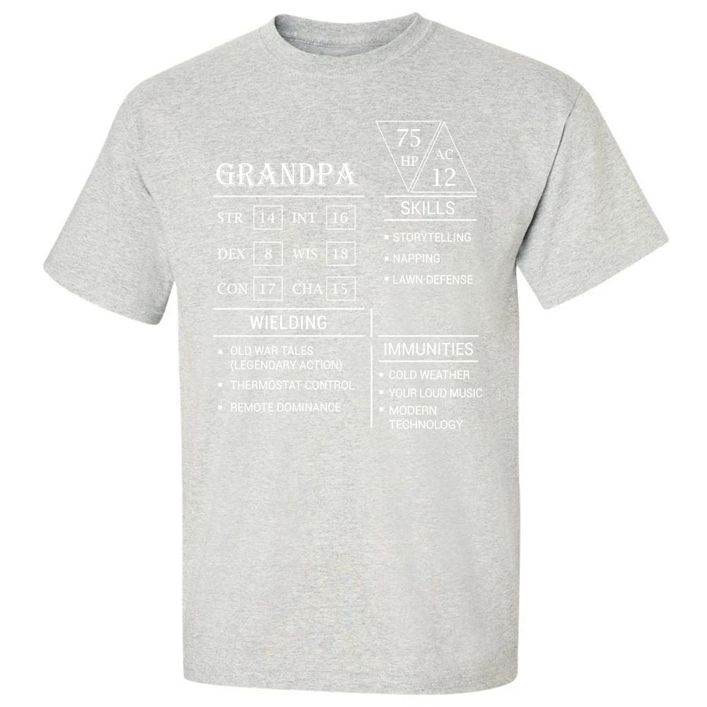 Grandpa Stats Classic Unisex T-Shirt - Ash - 2