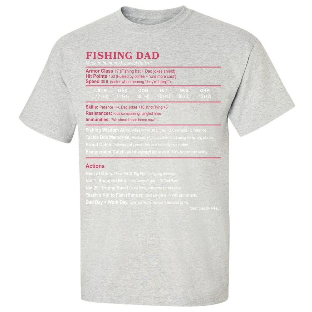 FISHING DAD Classic Unisex T-Shirt - Ash - 2