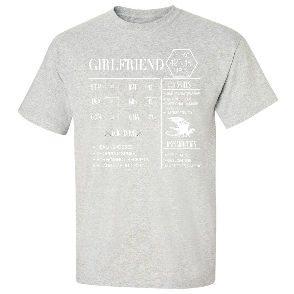 Girlfriend Stats Classic Unisex T-Shirt - Ash - 2